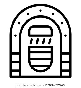 Estilo de ícone do jukebox de design de vetor