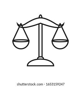 Vector design of justice icon illustration