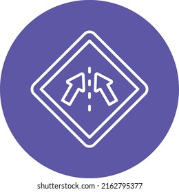 Vector Design Keep In Lane Icon Style