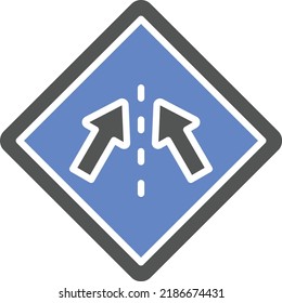 Vector Design Keep In Lane Icon Style