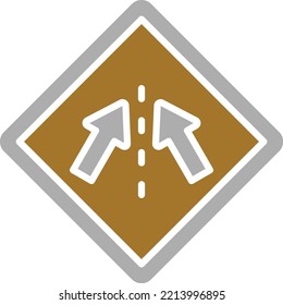 Vector Design Keep In Lane Icon Style