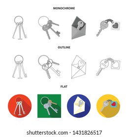 Vector design of key and protection symbol. Collection of key and security vector icon for stock.