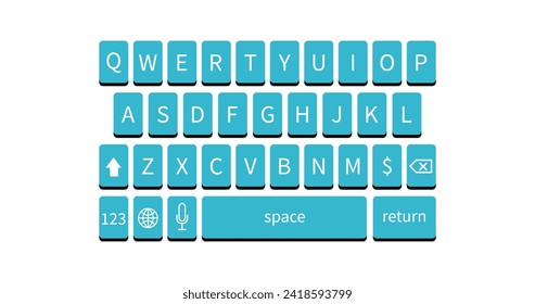 Vector design of a keyboard 