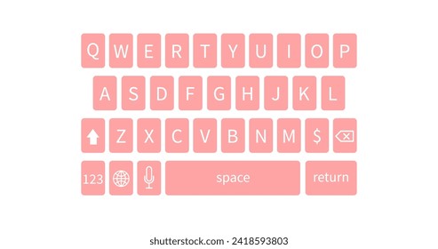 Vector design of a keyboard 