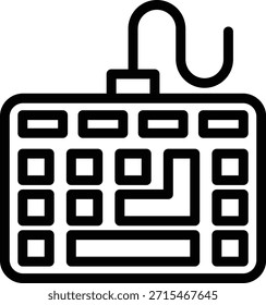 Estilo de Ícone de Teclado de Design de Vetor