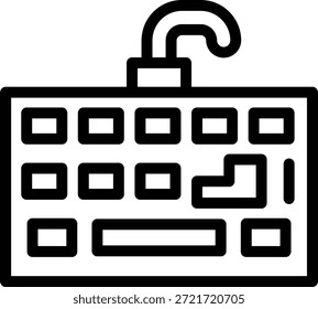 Estilo de Ícone de Teclado de Design de Vetor