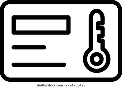 Diseño de Vector Keycard Icon Style