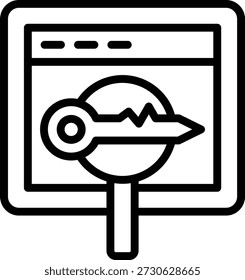 Vector Diseño Palabras claves Búsqueda Icon Style