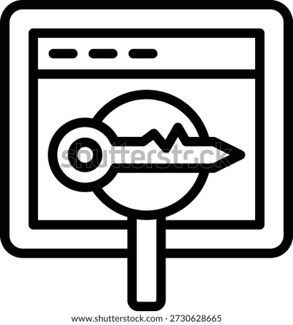 Vector Design Keywords Search Icon Style