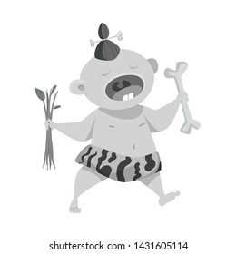 Vector design of kid and prehistoric symbol. Set of kid and sweet vector icon for stock.