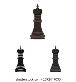 Vector design of king and board logo. Set of king and business vector icon for stock.