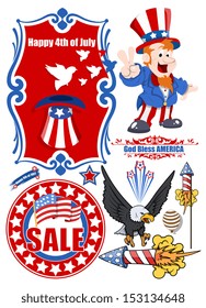 vector design kit for independence day celebration