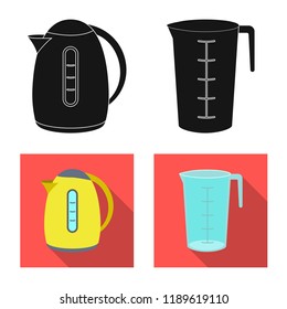 Vector design of kitchen and cook icon. Set of kitchen and appliance stock symbol for web.