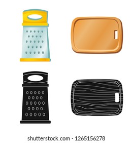 Vector design of kitchen and cook icon. Collection of kitchen and appliance stock symbol for web.