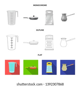Vector design of kitchen and cook icon. Set of kitchen and appliance stock symbol for web.