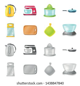 Vector design of kitchen and cook sign. Collection of kitchen and appliance stock vector illustration.