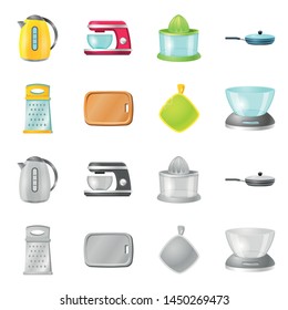 Vector design of kitchen and cook sign. Collection of kitchen and appliance stock vector illustration.