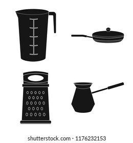 Vector design of kitchen and cook symbol. Collection of kitchen and appliance vector icon for stock.