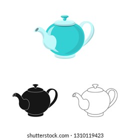 Vector design of kitchen and cook symbol. Collection of kitchen and appliance vector icon for stock.