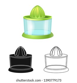 Vector design of kitchen and cook symbol. Set of kitchen and appliance stock vector illustration.