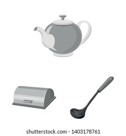Vector design of kitchen and cook symbol. Collection of kitchen and appliance vector icon for stock.