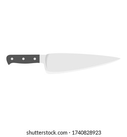 Vector design of a knife with a slight effect of light reflection