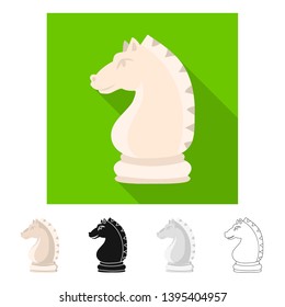 Vector design of knight and horse icon. Collection of knight and white vector icon for stock.