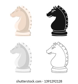 Vector design of knight and horse logo. Set of knight and white stock vector illustration.