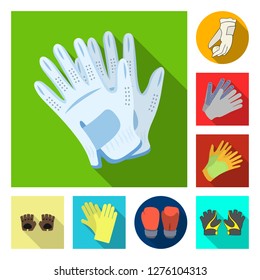 Vector design of knitted and keeper icon. Collection of knitted and hand  stock vector illustration.