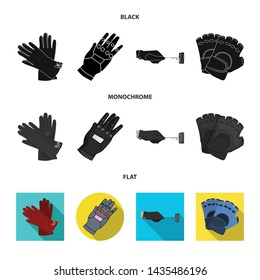 Vector design of knitted and keeper icon. Set of knitted and hand stock vector illustration.