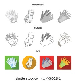 Vector design of knitted and keeper sign. Collection of knitted and hand vector icon for stock.