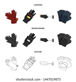 Vector design of knitted and keeper sign. Collection of knitted and hand vector icon for stock.
