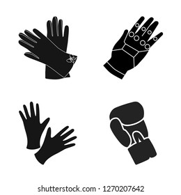 Vector design of knitted and keeper symbol. Collection of knitted and hand  vector icon for stock.