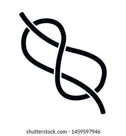 Vector Design Of Knot And Rope Sign. Set Of Knot And Eight Vector Icon For Stock.