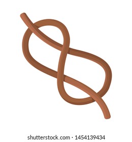 Vector design of knot and rope symbol. Collection of knot and eight vector icon for stock.