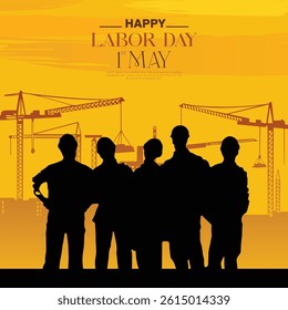 Vector design of Labor Day, illustration of labour day design, beautiful background of construction sites.