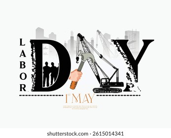 Vector design of Labor Day, illustration of labour day design, beautiful background of construction sites.