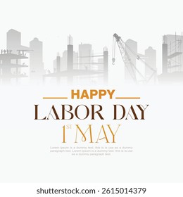 Vector design of Labor Day, illustration of labour day design, beautiful background of construction sites.