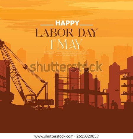 Vector design of Labor Day, Illustration of Labour Day design, beautiful background of construction sites.