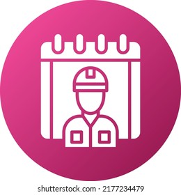 Estilo de icono del Día del trabajo de diseño del vector