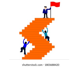Vector design with Ladder to success concept