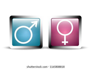 vector design of ladies and gentlemen button