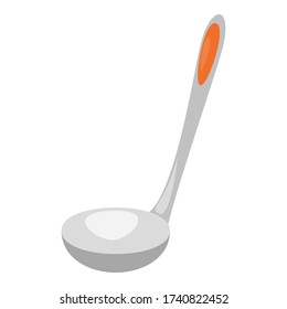Vector design of a ladle with a slight effect of light reflection