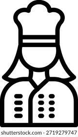 Vector Design Lady Chef Icon Style