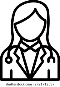 Vector Design Lady Doctor Icon Style