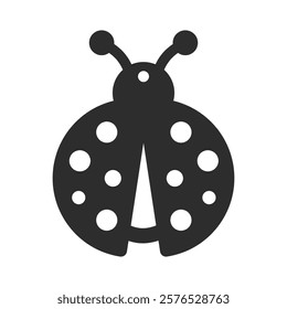 Vector design with ladybug shape for earrings, pendant or keychain. Jewelry silhouette laser cut template. Cnc cutting with metal, wood or leather