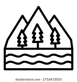 Estilo de ícone de laguna de design de vetor