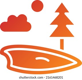 Vector Design Lake Icon Style