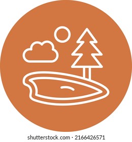 Vector Design Lake Icon Style