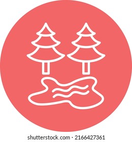 Estilo de icono del lago de diseño de vectores